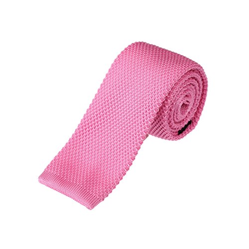 DAO3E01L Pink Solid Suppliers For Dad Skinny Neck Tie Woven Microfiber Fitness For Urban By Dan Smith