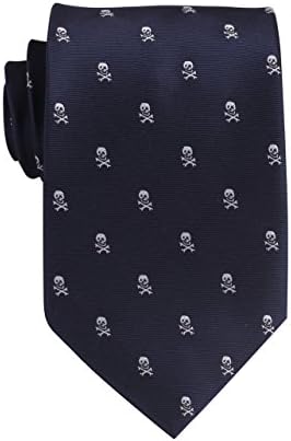 Mens' Fashion Business Solid, Woven, Stripes Necktie Tie ,Cool Skull