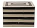 Handicrafts Home Small Decorative Box with Lid – 6x4.5x4” Trinket, Remote Control & Keepsake Memory Box, Decorative Accent for Coffee Table, Shelf, Mantle & Boho Home Decor- Concentric - Black White
