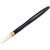 OWDEN Precision Leather Carving and Cutting Knife,Leather tool. | Heat-Treated Stainless Steel Blade,Ebony Wood Handle, Leather Cutting and Openwork Tools.