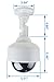 Fake Security Surveillance Camera Fake CCTV Dome Camera with Realistic Look Red LED Light Indoor and Outdoor Use, Decoy Camera for Home & Business - by Armo
