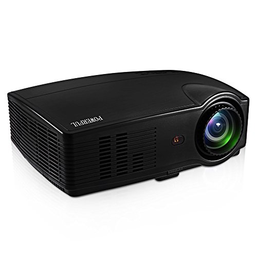 GBTIGER 3000 Lumens 1280x800P LED Video Projector Multimedia Home Theater Movie Projectors Support HD 1080P HDMI VGA AV USB for Home Cinema TV Laptop Games