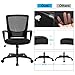 Ergonomic Office Chair, Mid Back Desk Chair Mesh Computer Chair Executive Rolling Swivel Adjustable Task Chair with Lumbar Support Armrest for Adults Women,Black