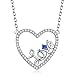 Caperci 925 Sterling Silver Created Blue Sapphire 