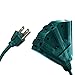 Iron Forge Cable 20ft Green Outdoor Extension Cord with 3 Outlets - 16/3 SJTW 20ft Extension Cord 3 Prong, 13 Amp All-Weather Heavy Duty Power Cable