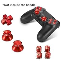 Hainter Controller Buttons 7PCS Controller Metal Buttons Set Mushroom Head + Cross Key + Function Key Metal ABXY Button Spare Parts Accessories