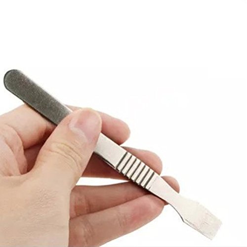 ULTNICE Tin Paste Scraper Mixing Tablet Metal Open Shell Tool Clam Crowbar Solder Paste