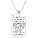 Inspirational Gift Necklace Jewelry for Men Women- Courage is Not the Absence of Fear, It is the Determination to Do Something