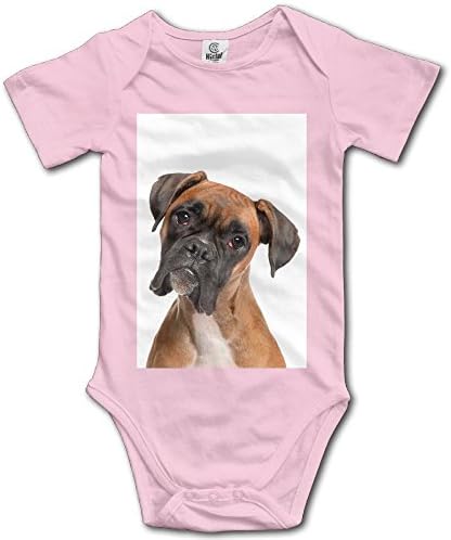 Zengjisheng Boxer Dog Unisex Newborn Baby Rompers Short Sleeve Jumpsuit Toddler Outfits