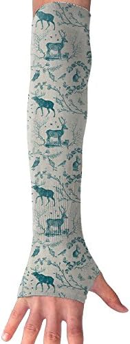 Woodland Owl Holly Pine Tree Pheasant Bear Moose Arm Sleeves UV Protection For Men Women Youth Arm Warmers For Cycling Golf Baseball Basketball