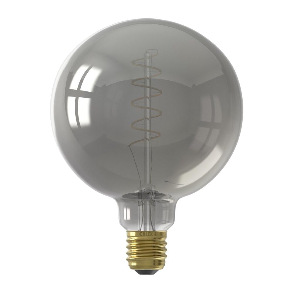 E27 G125 LED Filament Bulb 2100K Very Warm Dimmable with Titanium Finish 4W E27/ES 240V