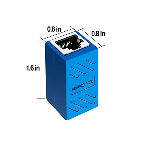 Network Coupler, Ethernet Cable Extender Female to Female, Cat6 Inline Couplerin, Cat5 Connectors, for Cat7/Cat6/Cat5/Cat5e Ethernet Extension Cable (6Pack Blue) - Thumbnail 4