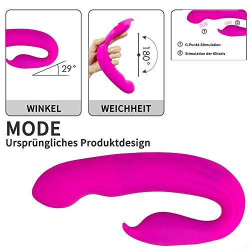 G-Punkt Klitoris Vibratoren f¨¹r sie mit 10 Vibrationmodi 5 Rollfunktioen Stimulator Realistischer Silikon Dildo Vibrator- WeDol Massageger?t Analvibrator Erotik Sexspielzeug f¨¹r Frauen und Paare