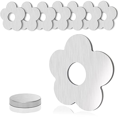 Aongray Pack of 8 Magnetic Tablecloth Weights, Extra Heavy Flower Magnetic Tablecloth Holder, Stainless Steel Table Cloth Clip for Outdoor Table Cloth Curtains (Each Approx. 57 g)