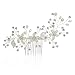SWEETV Wedding Hair Comb,Pearl Bridal Hair Clip Silver-Rhinestone Wedding Hair Accessories for Brides Bridesmaid Women (1.Silver)