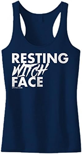Women's DPCTED Resting Witch Face Tank Top Navy M