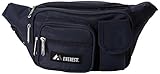 Everest Multiple Pocket Waist Fanny Pack Fanny with Cell Phone Pocket (Navy, 14 X 6.5 X 3)