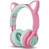 Riwbox Bluetooth Headphones, CT-7 Cat Ear LED Light Up Wireless Foldable Headphones Over Ear with Microphone and Volume…