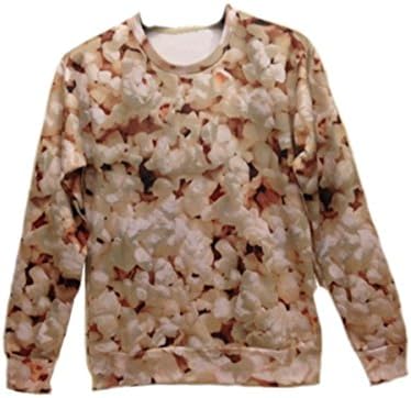 XTX? Men korean Casual sport Popcorn print Sweater t Shirts Outerwear