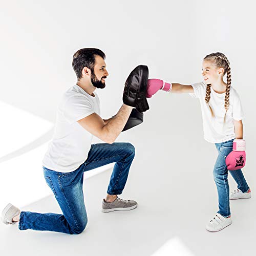 Liberlupus Kids Boxing Gloves, Training Boxing Gloves for Kids Age 3-15, Protective Youth Boxing Gloves with Multiple Color & Size (Pink, 6 oz) - Thumbnail 3