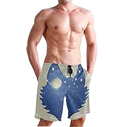 Men's Summer Cool Swim Trunks Quick Dry Abstract