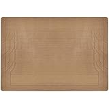 MotorTrend Utility Cargo Floor Mats for Car - Trimmable to Fit, Foldable, Cargo & Trunk Protection (Beige)