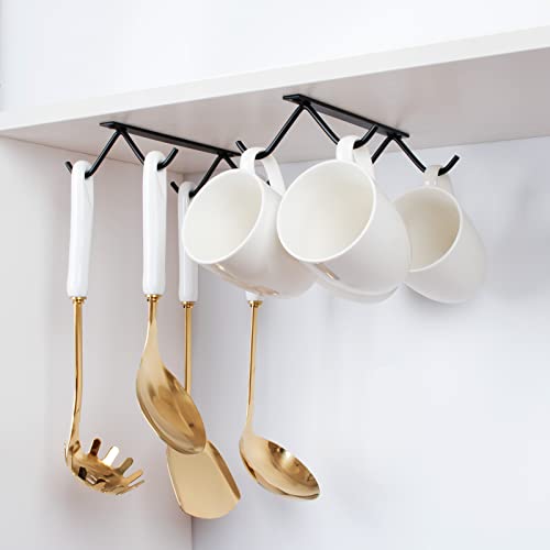 Hook Mug Holder Hanging Coffee Cup Rack for Kitchen, Under