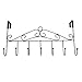 Marrywindix 7 Hook Metal Over The Door Rack Hanger, Coat Hook for Hanging Clothes, Coat, Hat, Belt (7 Hooks Black)