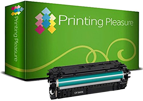 Printing Pleasure 508X BLACK Compatible Laser Toner Cartridge for HP Colour LaserJet Enterprise M552dn M553dn/x/dh MFP M577dn/f Flow MFP M577c/z | CF360X 12500 Pages