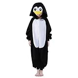 NEWCOSPLAY Unisex Children Penguin Pyjamas Halloween Costume (10-Height 56-59