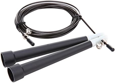 Mojoyce Jump Rope Speed Wire Skipping Fitness Sport Exercise Cardio Adjustable Sports Gea (Black)