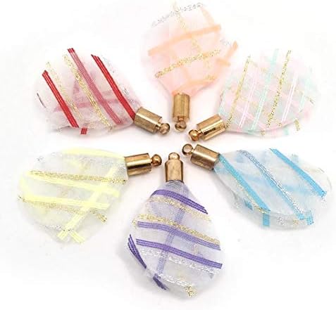 100Pcs Silk Cloth Handmade Tiny Soft Tassels Mini Tassels,Colorful Tassels, Earring Tassels Assorted Colors Randomly (41)