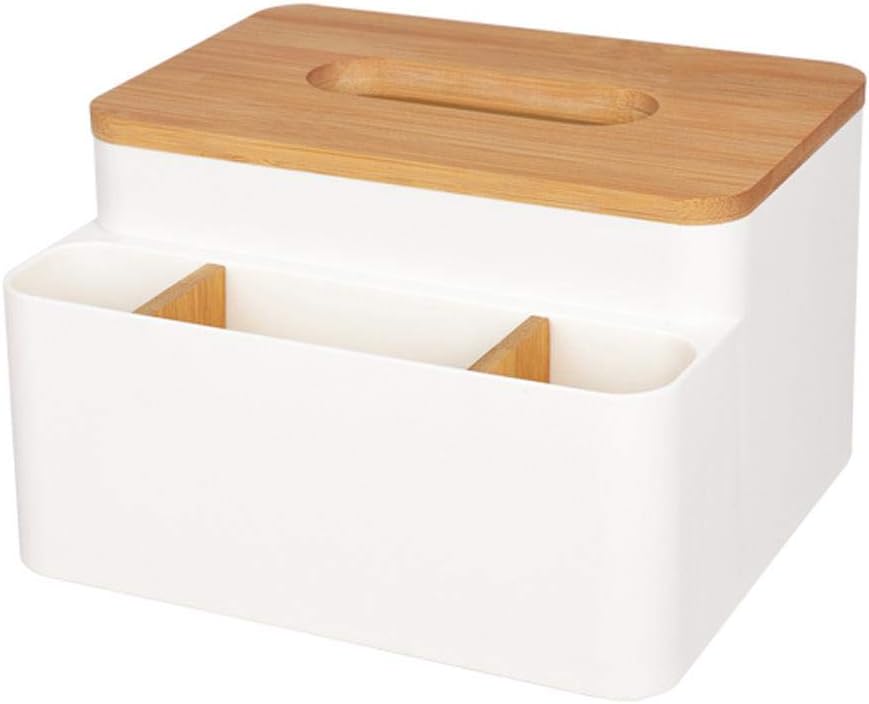 Caja de pañuelos Rectangular de plástico Organizador de Madera para