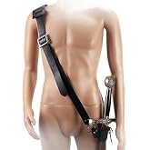 Adjustable Leather Belt with Sword Frog | Black Sword Baldric
