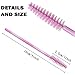 Akstore 100 Pack Multicolor Disposable Eyelash Mascara Brushes Eyelash Brush Wands Applicator Makeup Brush Tool Kits (Pink)