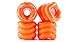 Shark Wheel 60 mm 78a, Skateboard Cruising Wheels, California Roll, Orange, Set of 4 Wheels