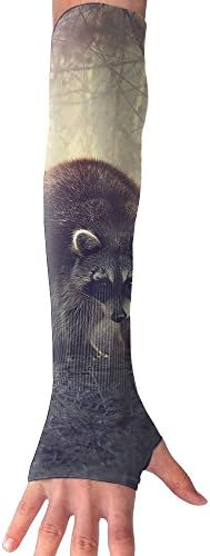 Lovely Raccoon Super Long Fingerless Anti-uv Sun Protection Sleeves Gloves For Outdoor Activities Apply To Camping,Driving,Hiking,Cycling Arm Prevent Injuries Modeling Cool