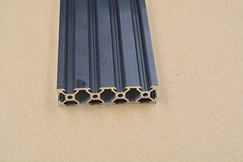 NJPOWER 2080 Aluminum Extrusion Profile European Standard 2080 v-Slot Black Length 250mm Aluminum Profile Workbench 1pcs