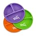 Sweet Baby Carrot Toddler Divided Plates Soft, Unbreakable, Safe, BPA Free Fun 3 Pack