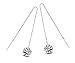 Liuanan 9mm Cubic Zirconia Crystal Tassel 925 Sterling Silver Ear Stud Threader Sports Earrings