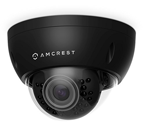 Amcrest ProHD Outdoor 3 Megapixel POE Vandal Dome IP Security Camera - IP67 Weatherproof, IK10 Vandal-Proof, 3MP (2048 TVL), IP3M-956E (Black)