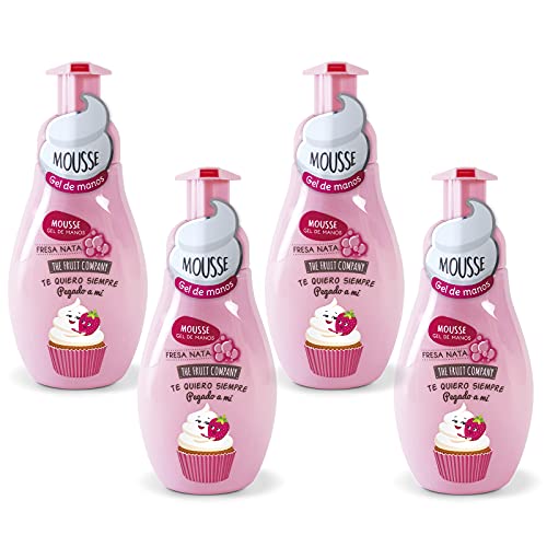 26300013 - Jabón de Manos Espuma Mousse, Fresa Nata, 250 ml, 4 ud.
