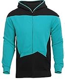 Star Trek The Next Generation (TNG) Uniform Hoodie Adult or Child Costume - The Perfect Gift for that Star Trek Fan You Know and Love - (XXL, Blue (Sciences))