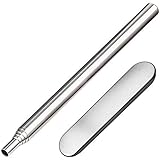 DELERKE Campfire Tool Pocket Bellows -Builds Fire by Blasting Air,Outdoor Gear Collapsible Fire Tool (Silver)