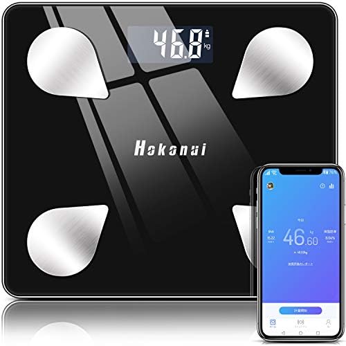 体重計 体脂肪計 体組成計 スマホ連動 Bluetooth ヘルスメーター ボディスケール 体重 体脂肪率 体水分率 骨量 基礎代謝 内臓脂肪レベル Bmiなど測定可能 Fitbit Apple Healthと連携 Ios Androidアプリで健康管理 体重管理 肥満予防 ダイエット 電池付き スマートスケール