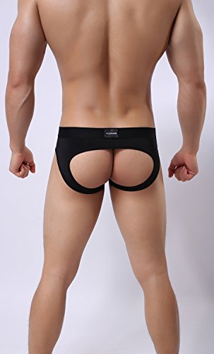 YuKaiChen Men's Jockstrap Athletic Supporter Underwear Briefs Low Rise 4-Pack Large