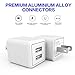 USB Wall Charger,Charger Adapter, Atizzy 2-Pack 2.4Amp Dual Port Fast Charger Plug Cube for iPhone X 8/7/6 Plus SE/5S/4S,iPad, iPod, Samsung, LG, HTC, Huawei, Moto, Kindle and More…