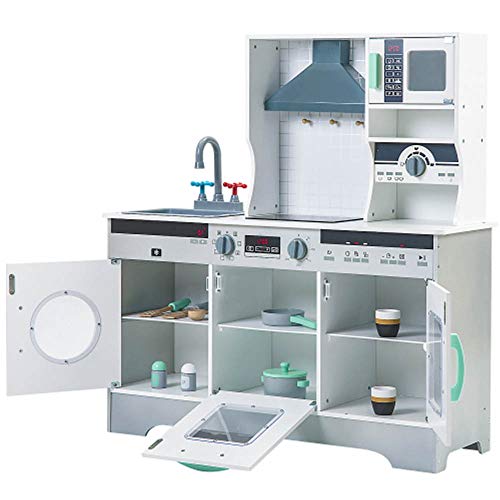 Kinderküche Spielküche Holz Kinderspielküche Kinder Spielzeug Miniküchen Holzküche Küchenspielzeug Set Kitchen Holzküche… – Bild 3