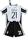 Dybala #21 Juventus 2016-2017 Kids/Youths Home Soccer Jersey & Shorts (Age 11-13 years)