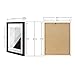 Yome 11x14 Picture Frame for Photos 8x10 with Mat or 11x14 without Mat, Black Photo Frames for Wall, Solid Wood Frames with Plexiglass for Gallery and Room Decoration, Set of 2